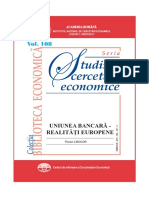 108 Studii - Florian Libocor - Uniunea Bancară - Realităţi Europene