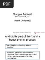 Google Android: Mobile Computing