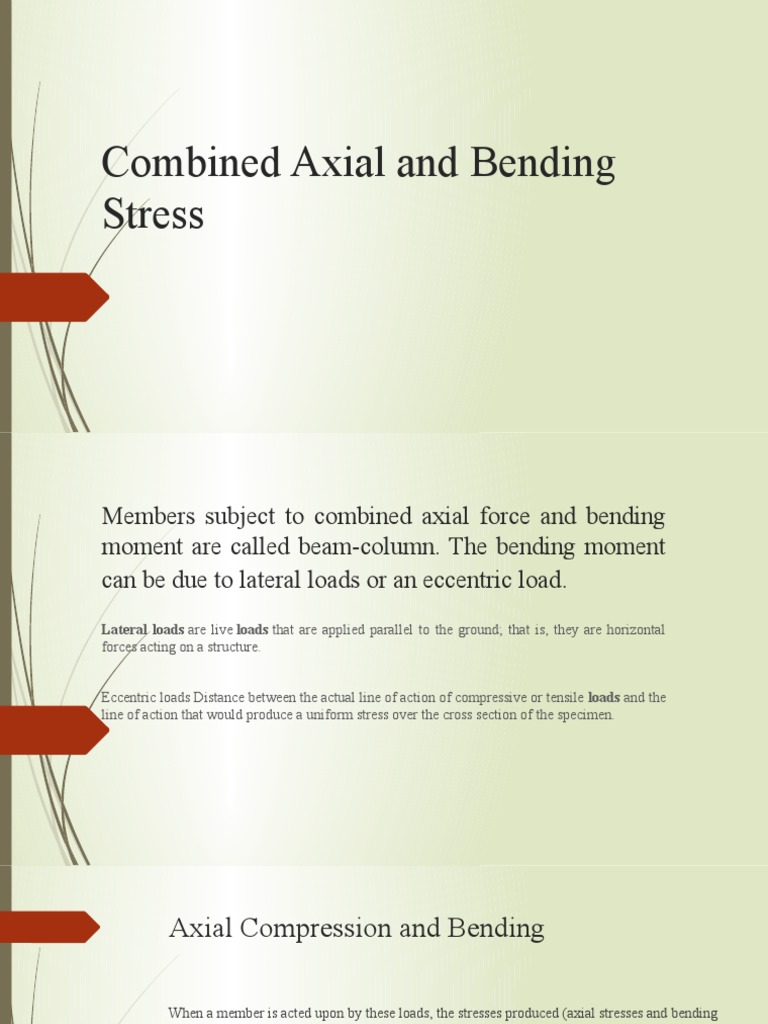 2 Combined Axial and Bending Stress | PDF