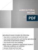 Agricultural Income: By: Vatsal