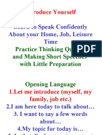 Introduce Yourself: Learn To Speak Confidently About Your Home, Job, Leisure Time