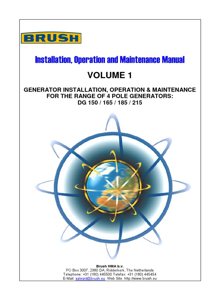 01 Vol. 1 Generator Manual | PDF | Electrical Engineering | Manufactured Goods