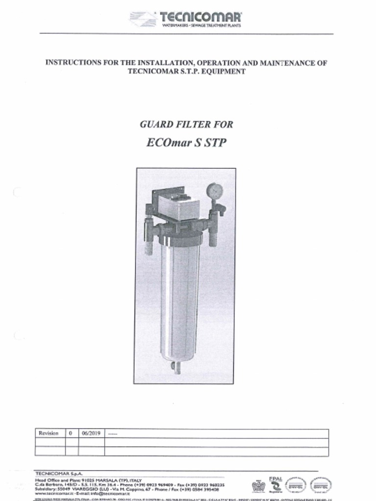 Guard Filter Installation Operation | PDF