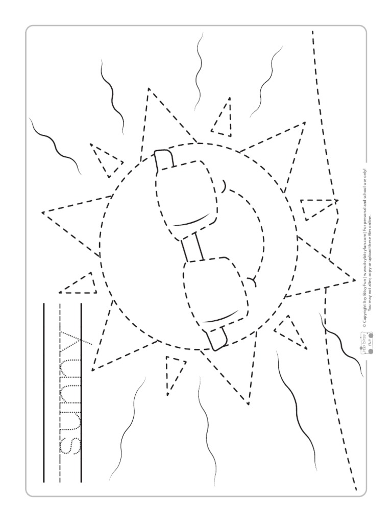 Weather Tracing Worksheets PDF