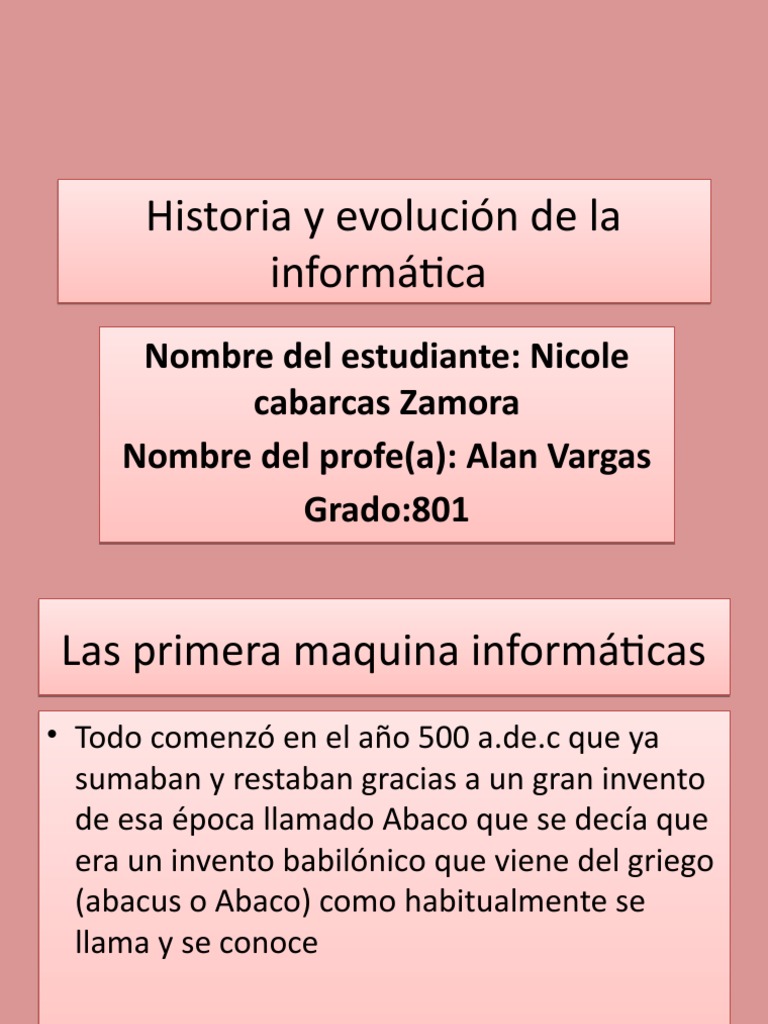 Historia y Evolución de La Informática | PDF | Intel | Microprocesador