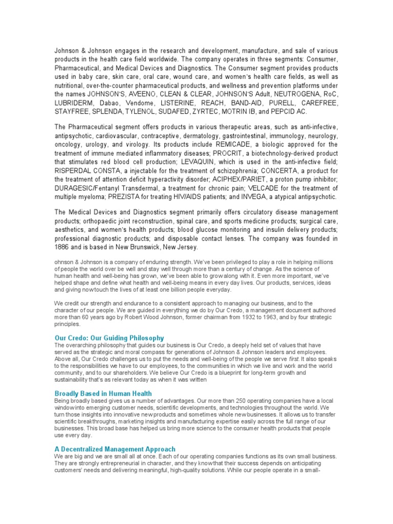 Johnson Pdf Johnson Johnson Sustainability