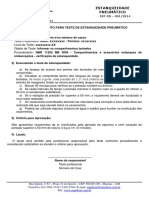 Procedimento Teste Estanqueidade Pneumatico