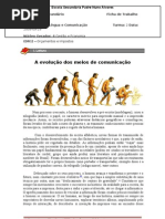 A Evolução Dos Meios de Comunicação