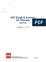 GAF Shingle Accessory Warranty