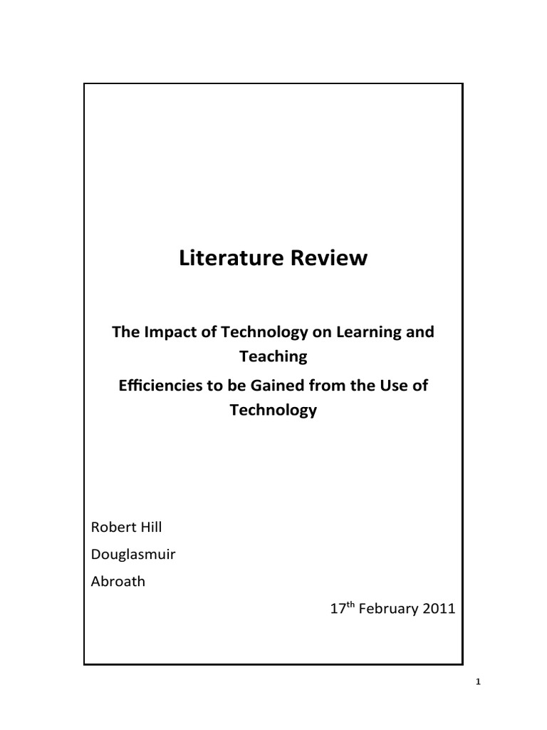 Impact of Tech On Learning and Teaching | PDF | Educational Technology ...