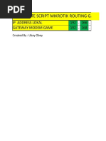 Template Script Mikrotik Routing Game Online: Ip Address Lokal 192 - 166 - Gateway Modem Game 192 - 168