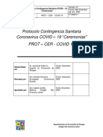 Protocolo Contingencia Sanitaria COVID - 19 Ceremonias