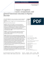 baune2015 A review of the impacto of cognitive dysfunction on social, occupational, and general functional outcomes in bipolar idsorder