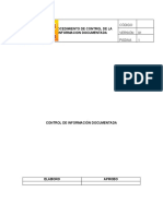 Procedimiento de Control de La Informacion Documentada