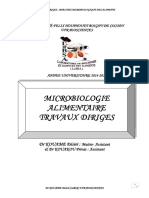MICROBIOLOGIE TRAVAUX DIRIGES - ANALYSE DES ALIMENTS-1