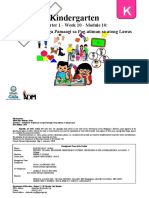 Kindergarten: Quarter 1 - Week 10 - Module 10: Pagbansay Sa Mga Pamaagi Sa Pag-Atiman Sa Atong Lawas