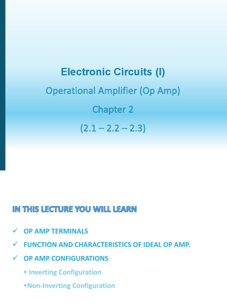 Op Amp Basics: Configurations & Characteristics | PDF | Operational ...
