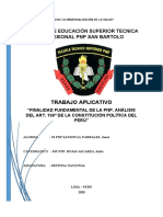 Análisis Del Art. 166° de La Constitución Política Del Perú