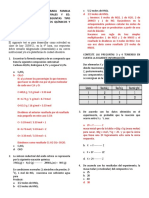 Test Tipo Icfes Sobre Estequiometria y Soluciones Quimicas