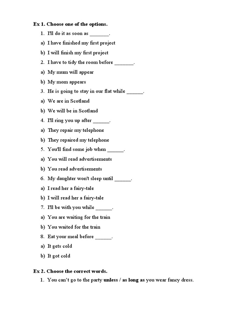 Future Time Clauses Parachuting