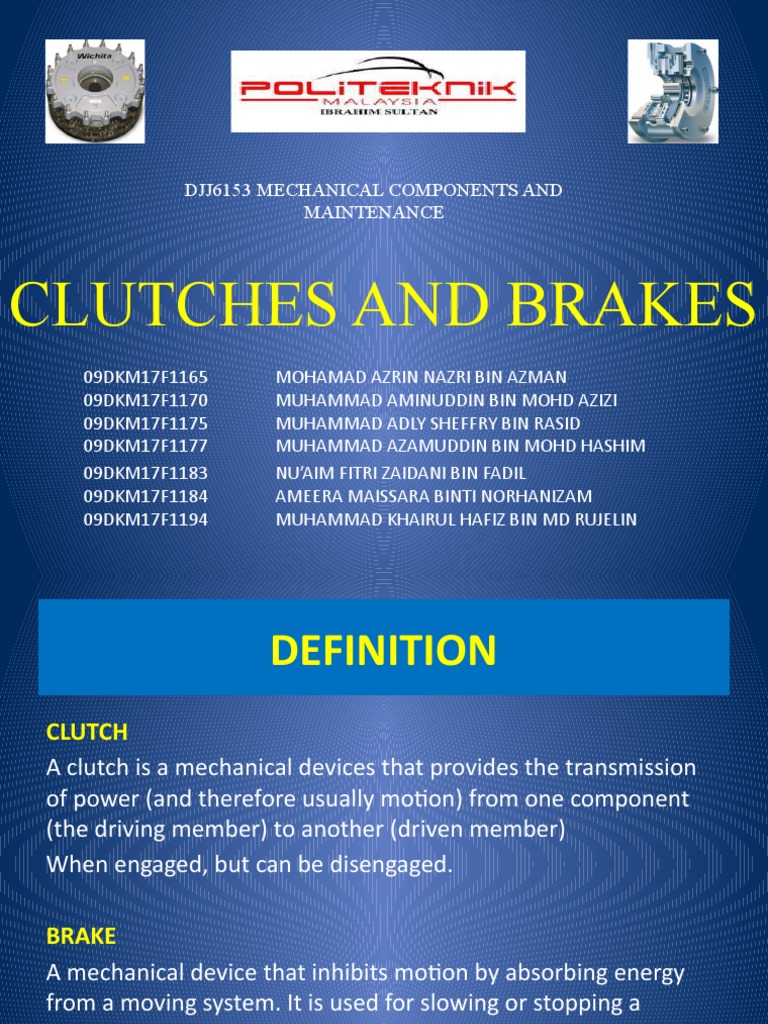 Clutches and Brakes PDF Clutch Brake