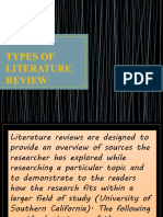 Types of Literature Review