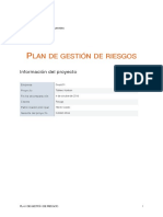 Plan de Gestión de Riesgos