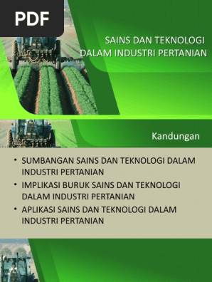 Sains Dan Teknologi Dalam Indusrti Pertanian Pdf