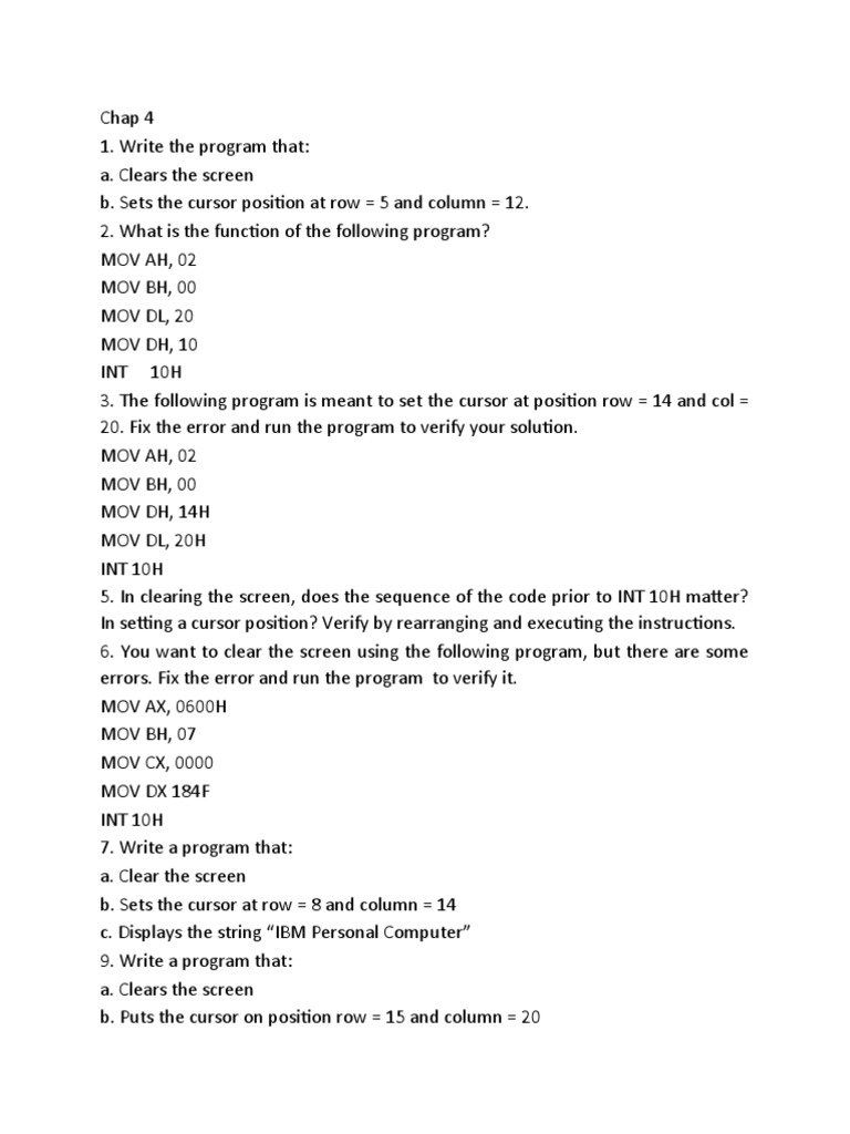 Chap 4 - Assembly Programming - Final | PDF | Computer Engineering ...