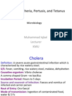 Cholera, Diphtheria, Pertusis, and Tetanus: Muhammad Iqbal Lecturer KMU