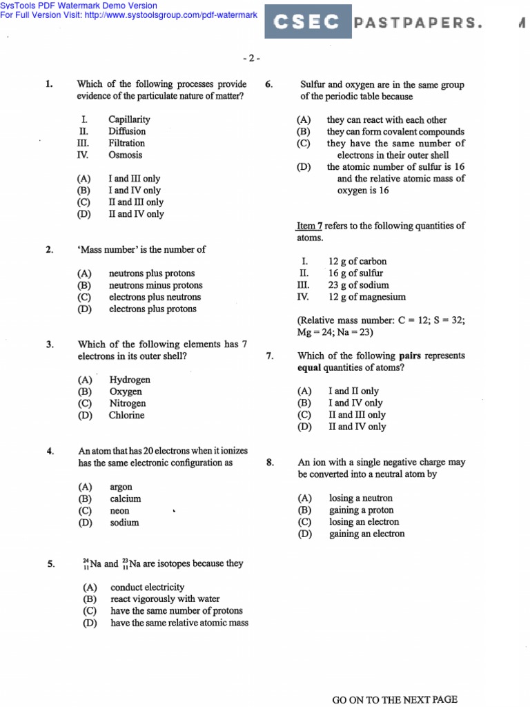 Chemistry Processes and Reactions Quiz | PDF | Oxide | Chlorine
