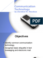Communication Technology: by Davidsol M. Mendoza