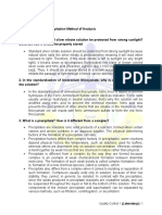 Precipitation Reaction