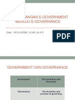 Perkembangan E-Government Menuju E-Governance