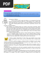 Unit 1 Nature of Mathematics Lesson 2 Patterns