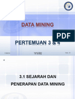 Pertemuan 3 4 - Sejarah Dan Penerapan Data Mining - DM
