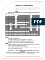 Let'S See What You Already Know: Activity 1-Crossword Puzzle