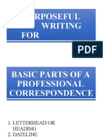 Purposeful Writing FOR Professions