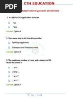 SET-01 MS-Word MCQ