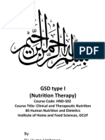 Lecture 15 Nutrition Therapy GSD I