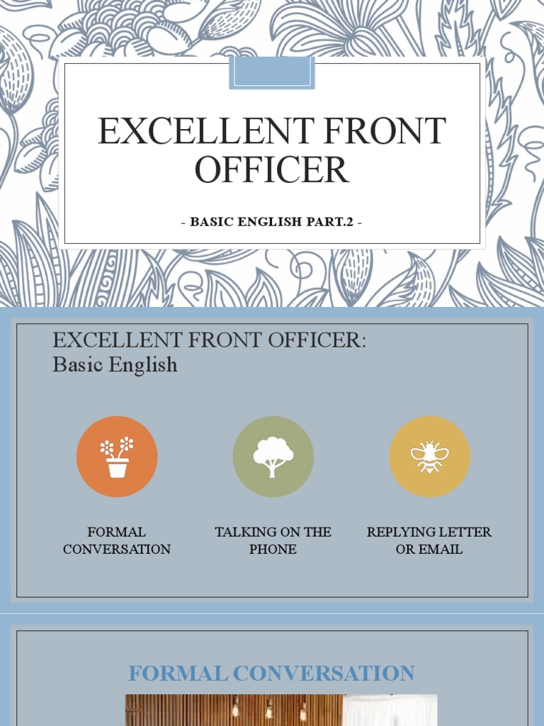 Front Officer Communication Skills Guide | PDF | Business