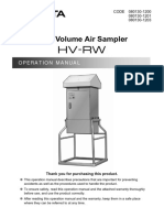 High Volume Air Sampler: Operation Manual
