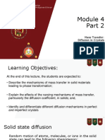 MatE103 Module 04 Part II - Mass Transfer - Diffusion in Crystals