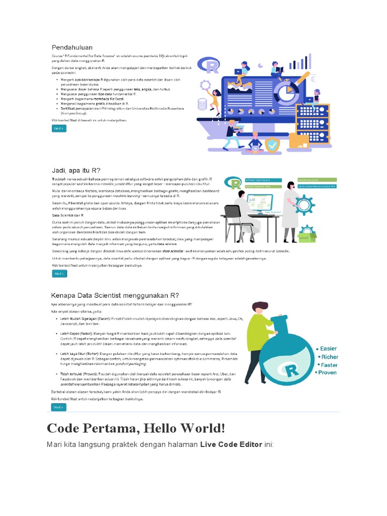 Dasar Pemrograman R: Hello World! | PDF | Komputer