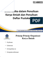 Sistematika Dalam Penulisan Karya Ilmiah Dan Penulisan Daftar Pustaka