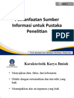 Pemanfaatan Sumber Informasi Untuk Pustaka Penelitian