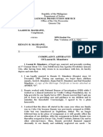 National Prosecution Service: Complaint-Affidavit of Laarni R. Mandawe