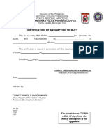 CS Form No 4 CERTIFICATE OF ASSUMPTION TO DUTY (PPO & CPO LEVEL)