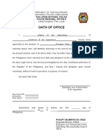 CS Form No. 32 Oath of Office (FOR PNCO)