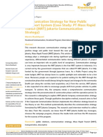Communication Strategy For New Public Transport System (Case Study: PT Mass Rapid Transit (MRT) Jakarta Communication Strategy)